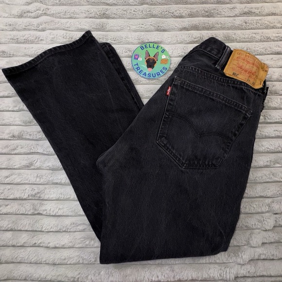 Levi's Other - Levis 501 XX Mens 38x30‎ Black Classic Fit Straight Leg Button Fly Denim Grunge